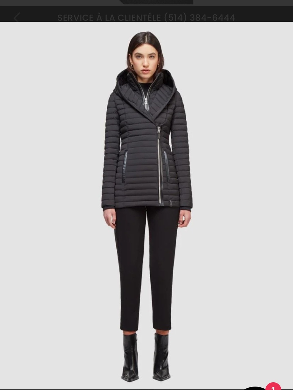 RUDSAK Black Quilted Logo Patch Puffer Sleeve Meg